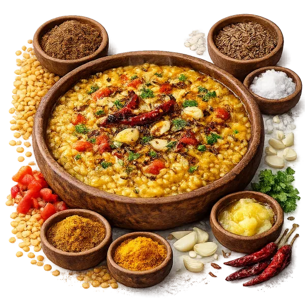 Garam Masala Dal Tadka, served and ready to eat 2