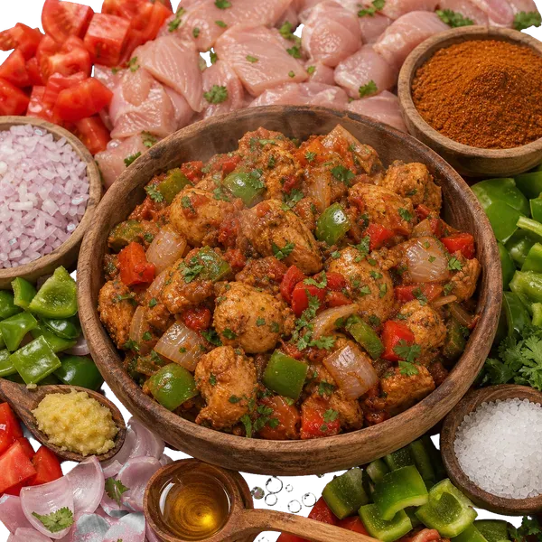 Dum-Chatpata Kadai Chicken