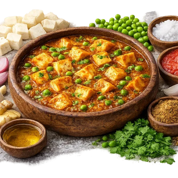 Kitchen King Matar Paneer served and ready to eat