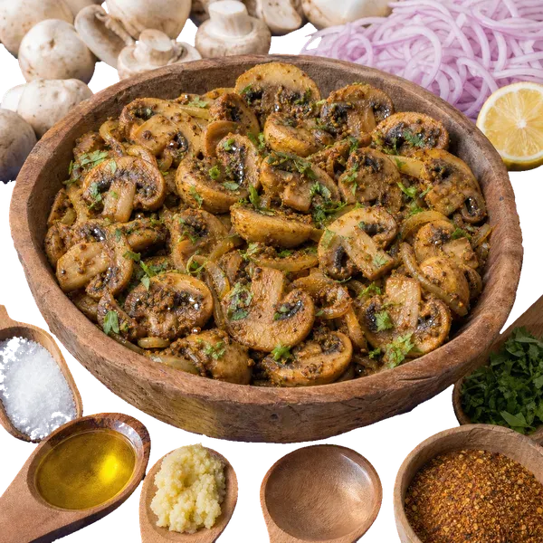 Achari Mushroom Fry