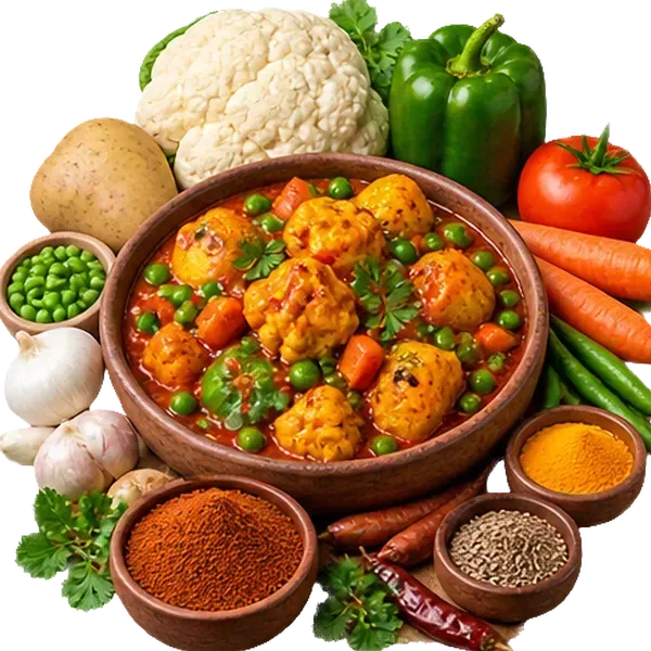 Dum Chatpata Mixed Vegetable Curry