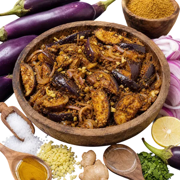 Achari Baingan Fry