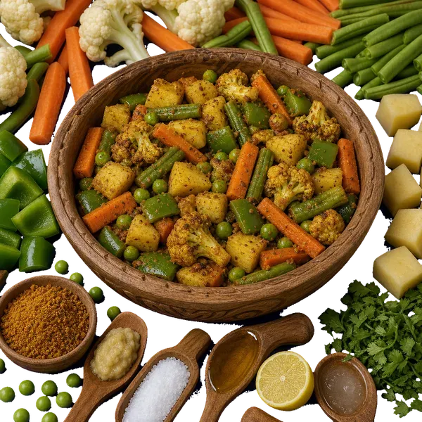 Achari Mixed Vegetable Fry