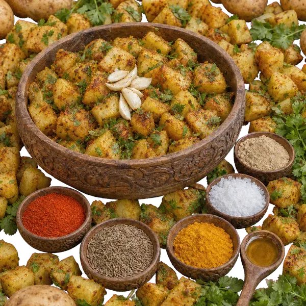 Spicy Kutta Mirch Tadka Potatoes