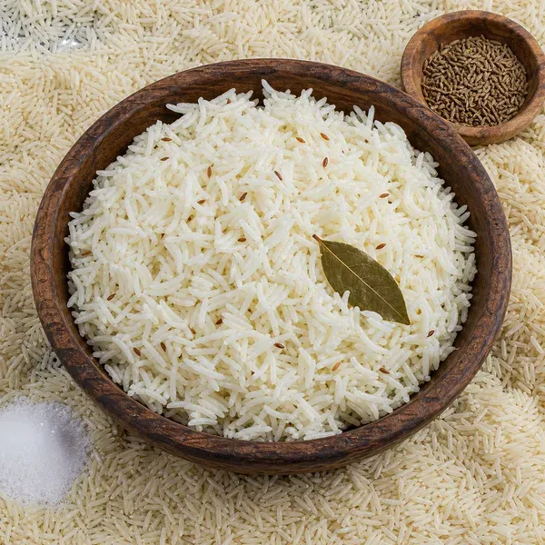 Fluffy Jeera Rice, served and ready to eat 2