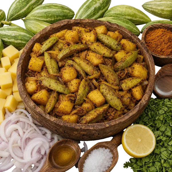 Achari Aloo Parwal Fry